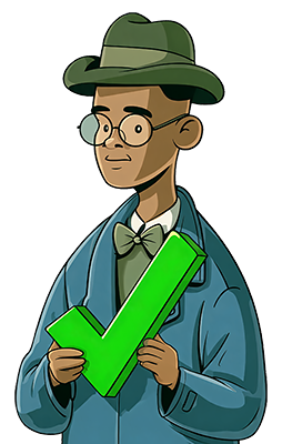 Billy Minder holding a confirmation logo